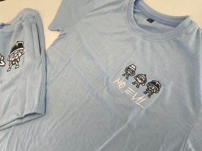 SIGNATURE MONKEYS SHORT & TEE SET - BLUE